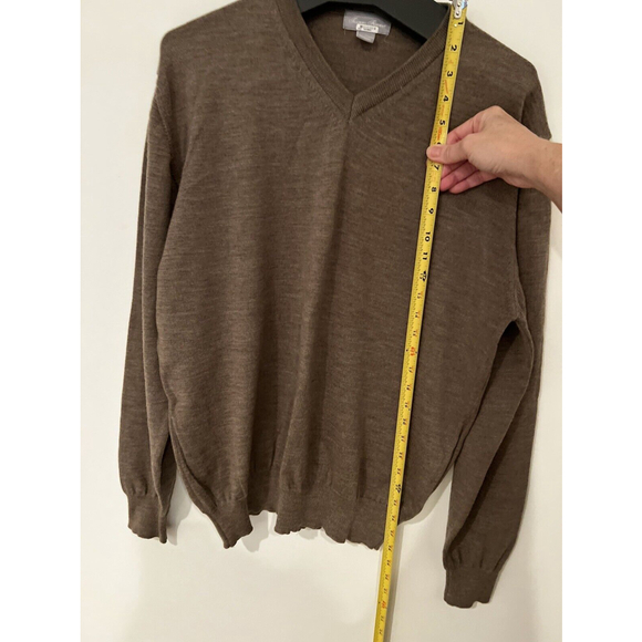 Toscano Firenze 100% Merino Wool Brown Jacket Size C Large Made In Tunisia - Picture 5 of 6